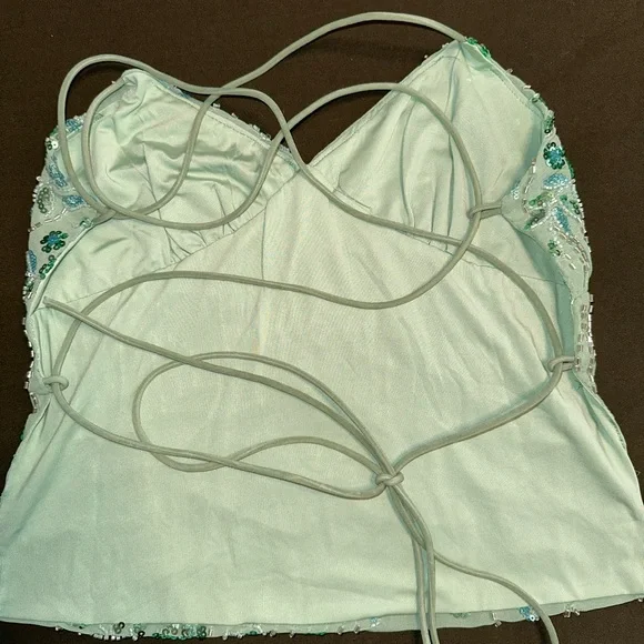 Peppermayo Mint Sequin Cami Top - Picture 5 of 6